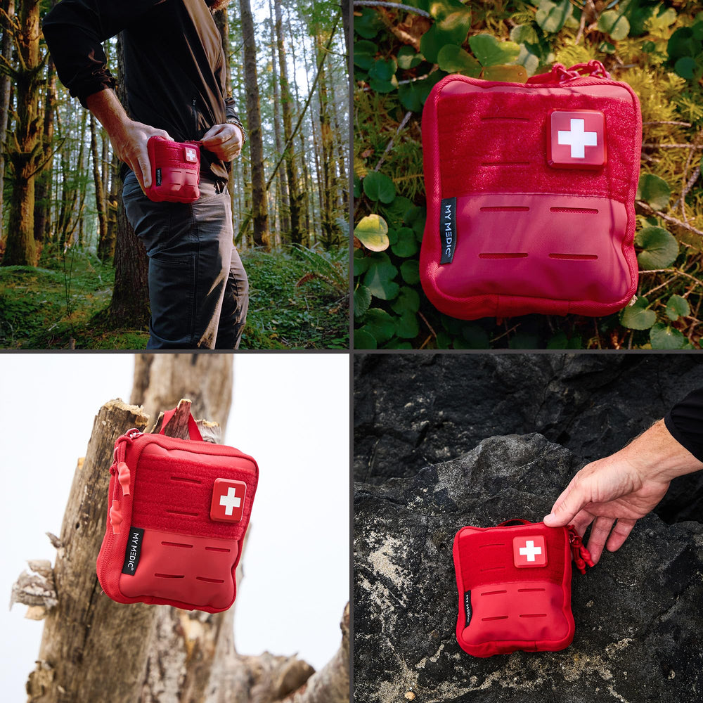 MY MEDIC Hypalon MOLLE panel enables external gear mounting.