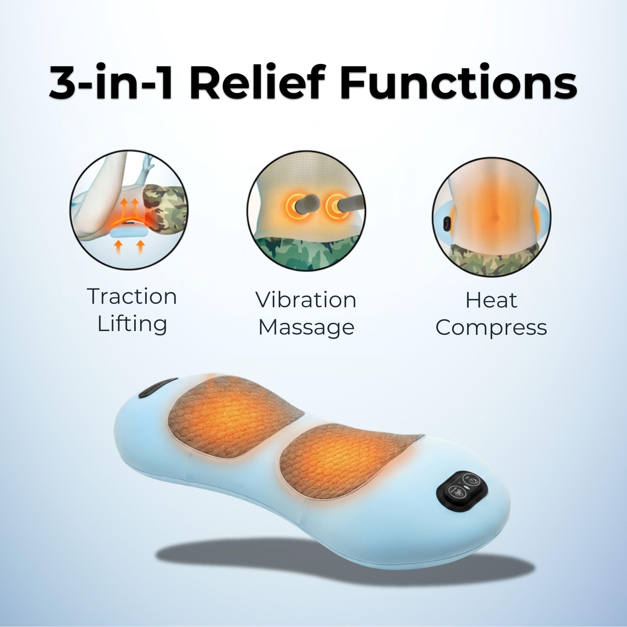 My Soothe Lab Therava back massager with heat and vibration for soothing relaxation.