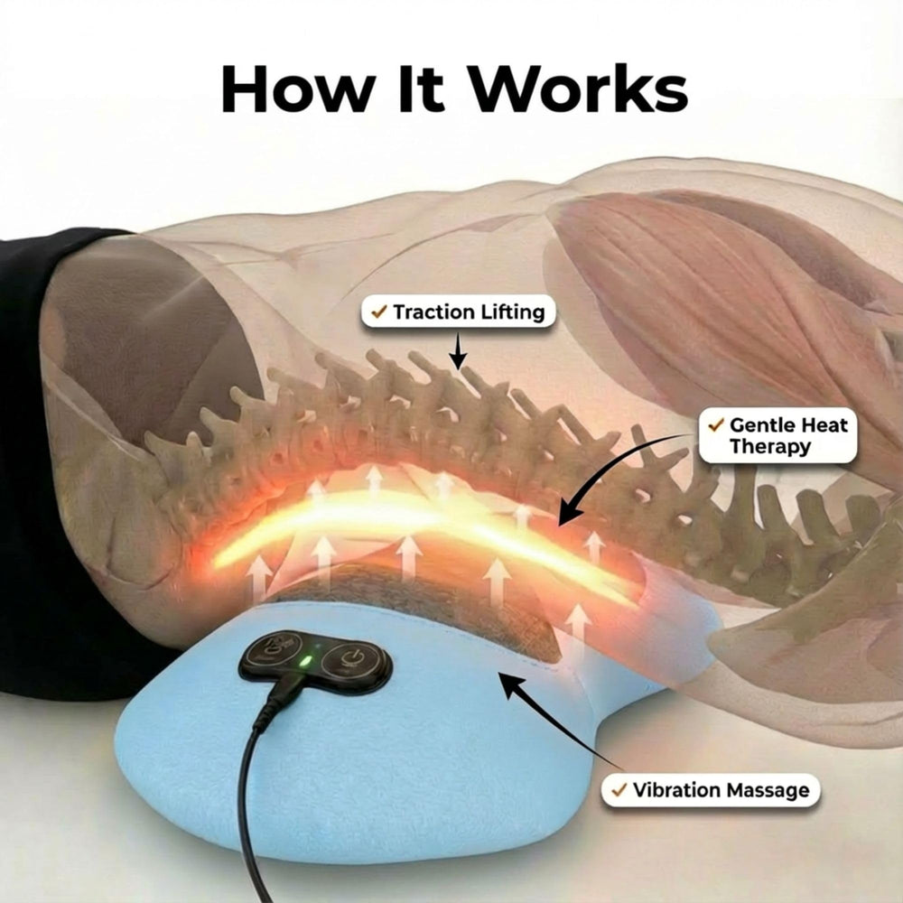 My Soothe Lab Therava back massager placed on bed or couch for easy daily use.