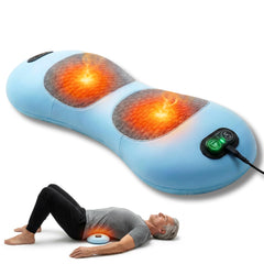 My Soothe Lab Therava back massager showing traction lift for upper and lower back relief.