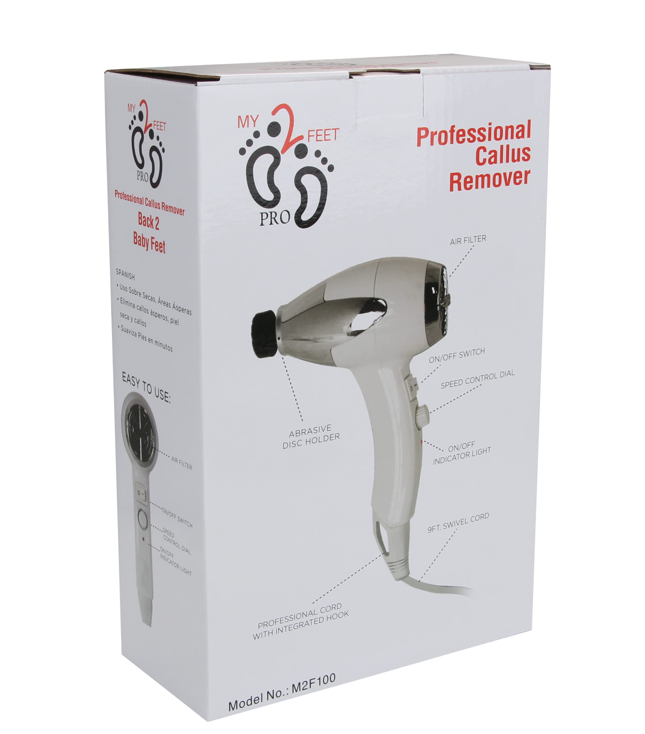 My2Feet callus remover air filter for cleaner operation during use.
