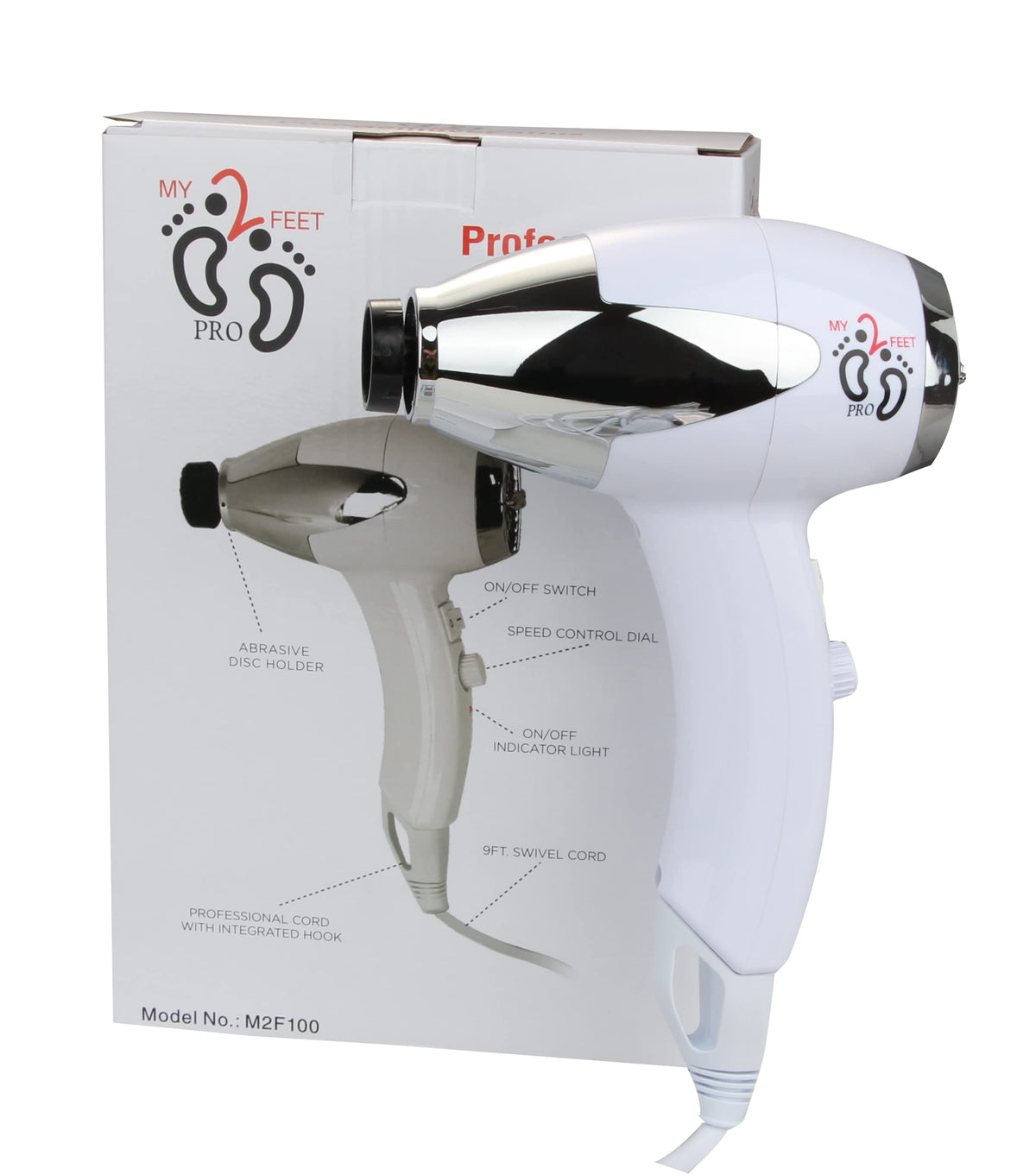 My2Feet professional electric callus remover handle for secure grip and control.