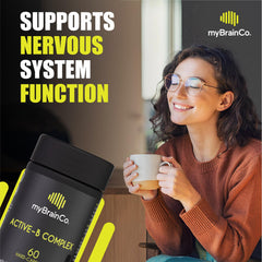 Packaging highlighting GMP standards and family-owned brand of myBrainCo.