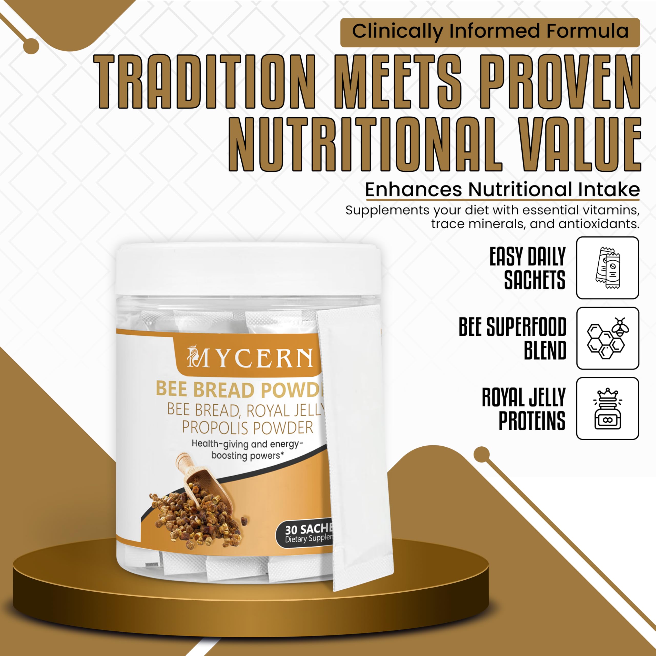 Freeze-dried bee bread ingredients preserve enzymes and polyphenols