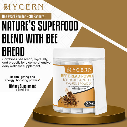 Mycern smoothie bowl with bee bread powder delivers natural energy
