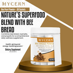 Mycern smoothie bowl with bee bread powder delivers natural energy