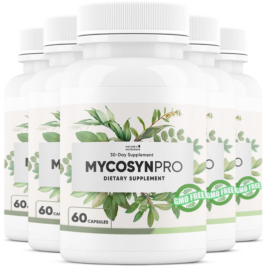 Mycosyn Pro bottle front for Nature’s NutriWave, easy daily wellness.