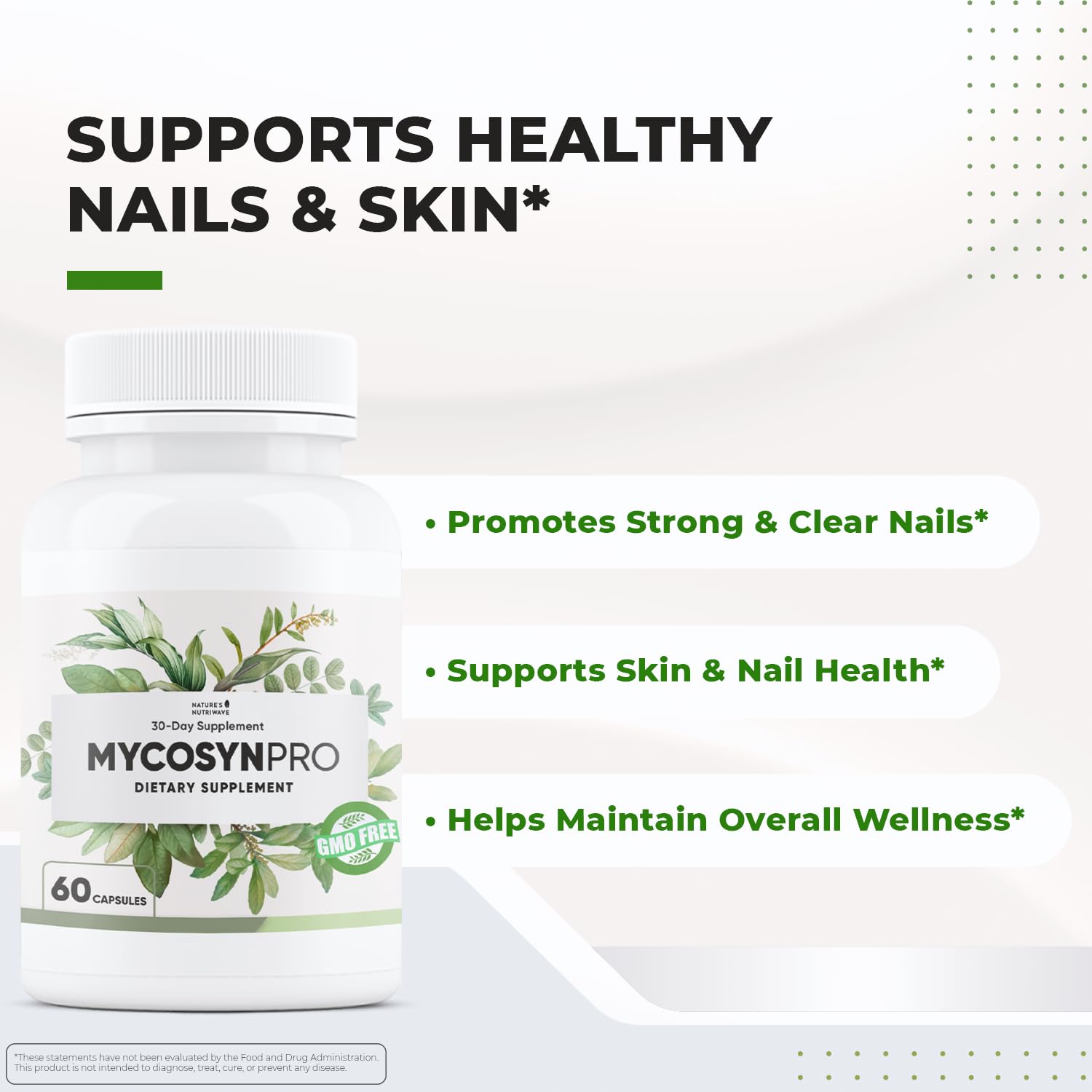 Mycosyn Pro ingredients horsetail fo-ti spirulina highlights plant-based blend.