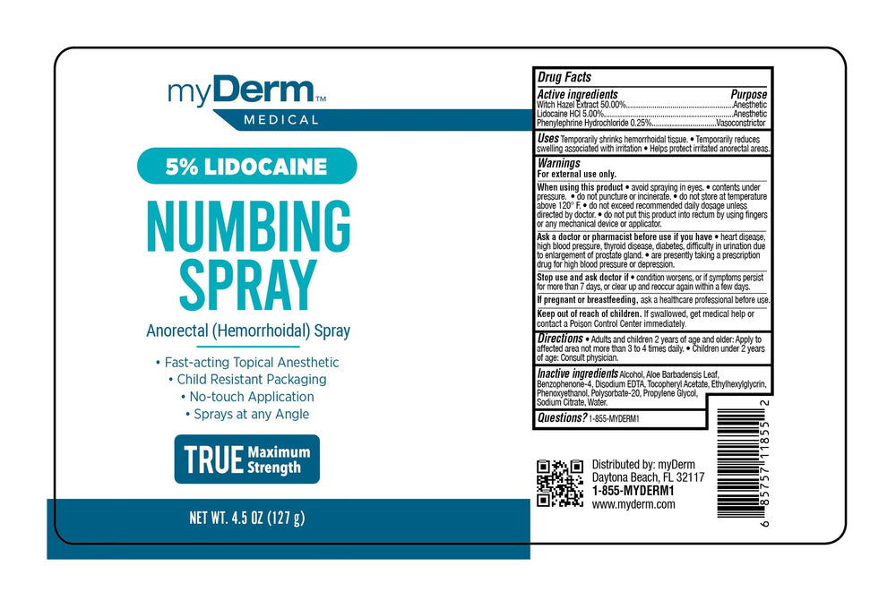 Three-pack display highlighting touch-free application for clean, fast numbing of discomfort.