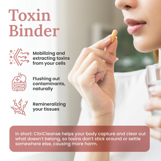 Myers Detox CitriCleanse capsules ready for daily use with water.