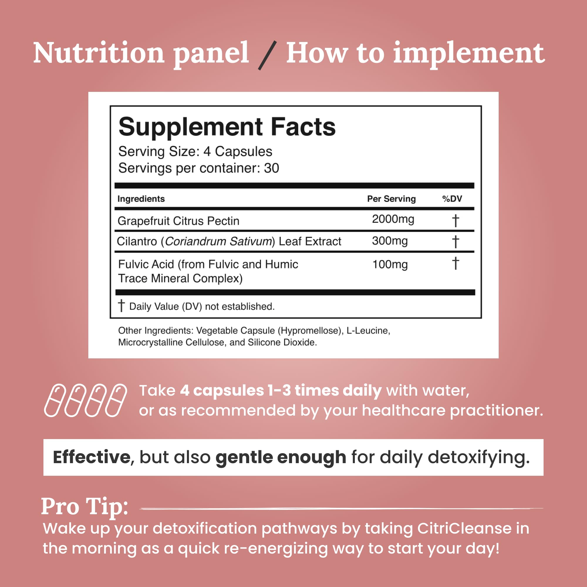 Myers Detox CitriCleanse cilantro ingredient for gentle detox support.