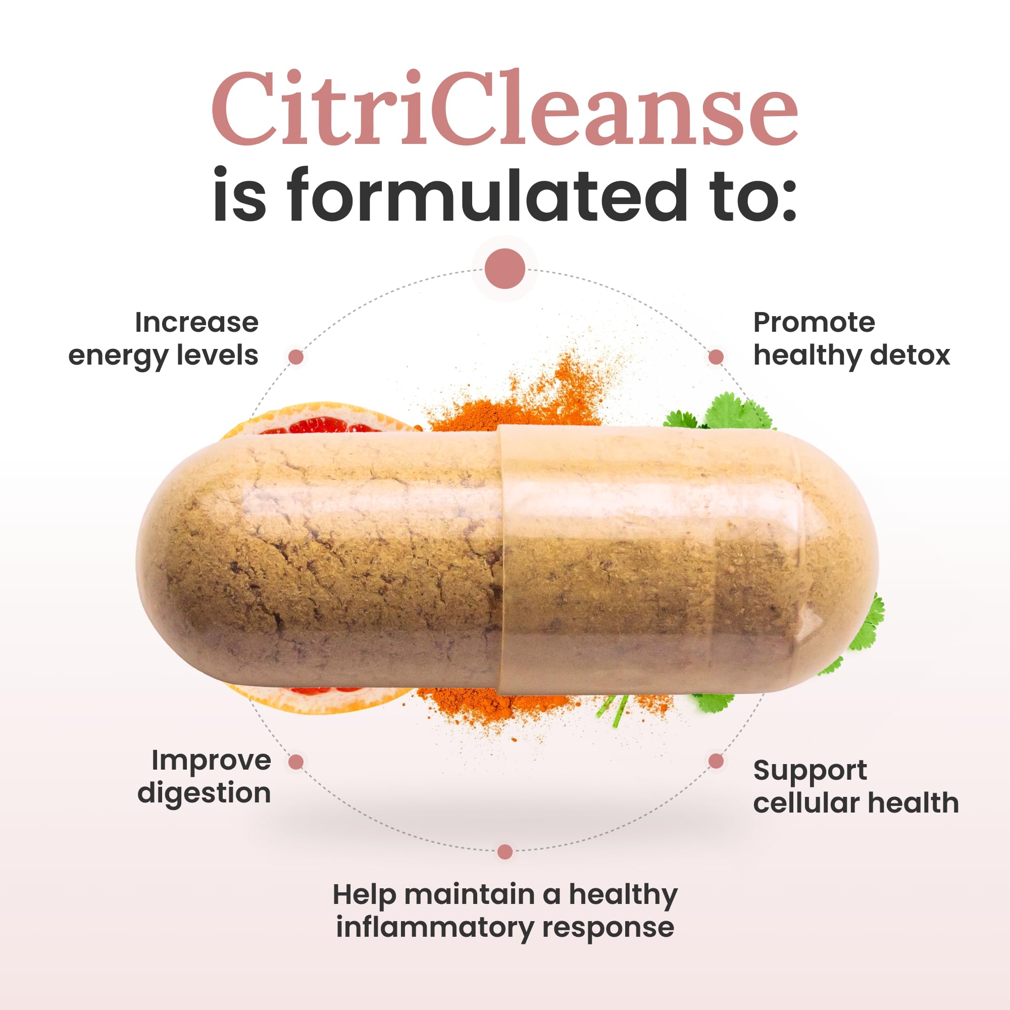 Glass of water with CitriCleanse capsules for an easy daily routine.