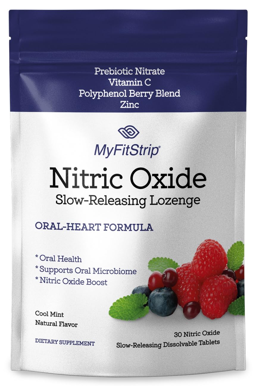MyFitStrip Nitric Oxide Lozenges pack front for fresh breath