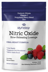 MyFitStrip Nitric Oxide Lozenges pack front for fresh breath