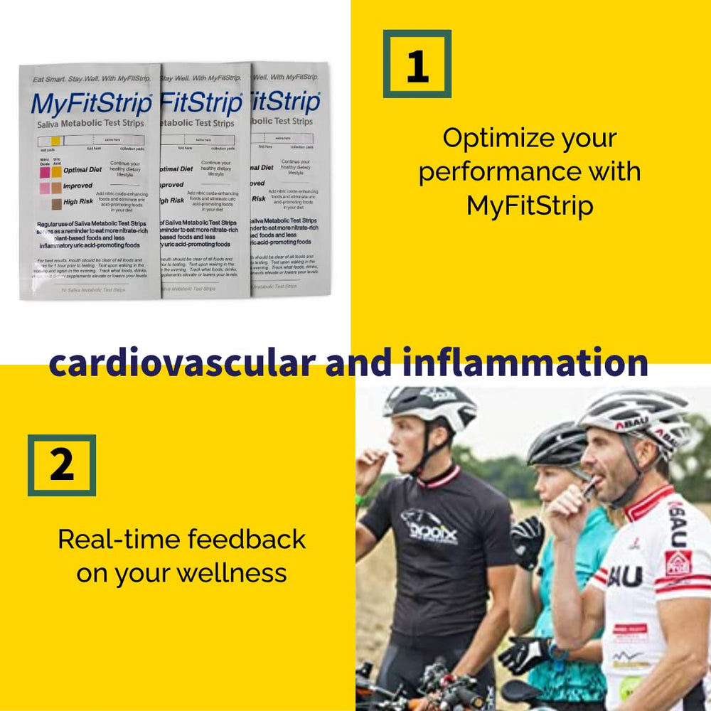 MyFitStrip oral health saliva test strip showing pH check