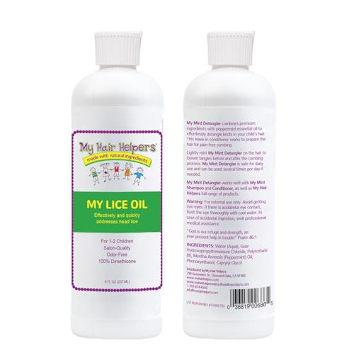 My Hair Helpers dimethicone oil application on scalp showing smooth coverage