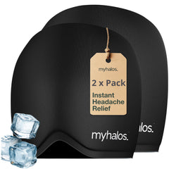 MyHalos Migraine Relief Cap front view, form-fitting cooling for targeted headache relief.