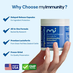 Label of MyImmunity with D3, K2 and B12 vitamins for everyday vitality.