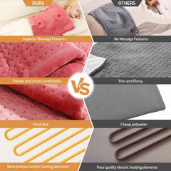 Myiosus grapefruit-red heating pad offers auto-off for safer extended sessions.