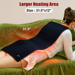 Myipyi belt pad back view showing even heat distribution for comfort