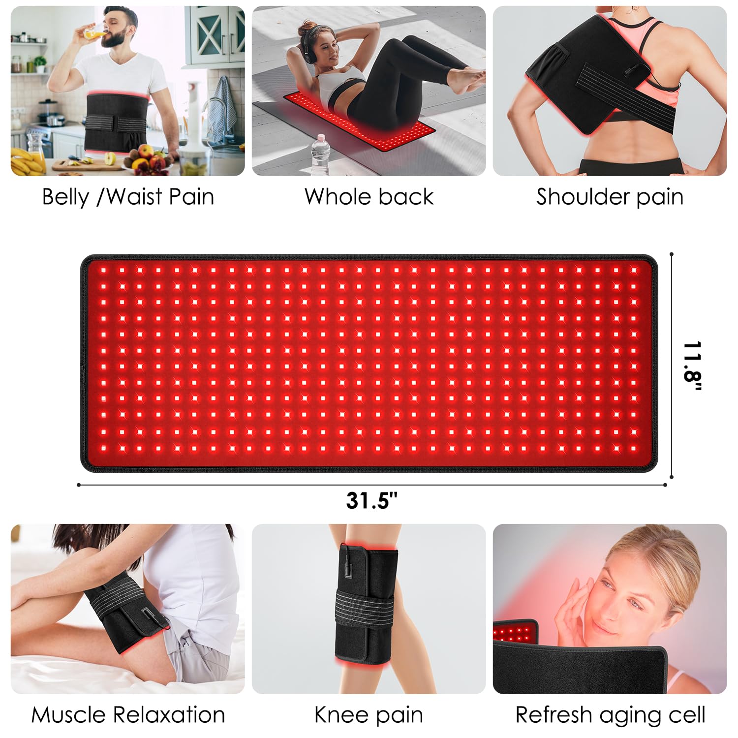 Myipyi belt pad on back view highlighting upper-body reach