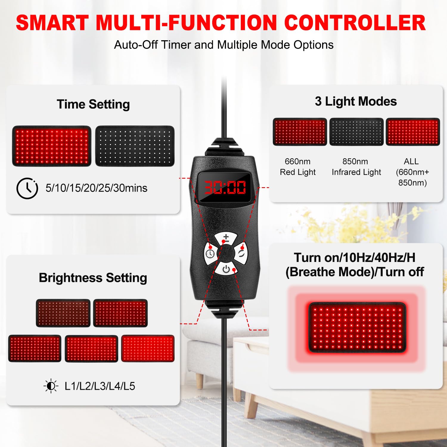 Myipyi red light therapy pad on the knee helps soothe joints and post-exercise soreness.