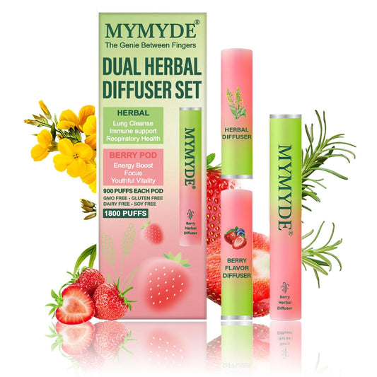 MYMYDE Mullein Diffuser Pen closeup for on-the-go breathing comfort.
