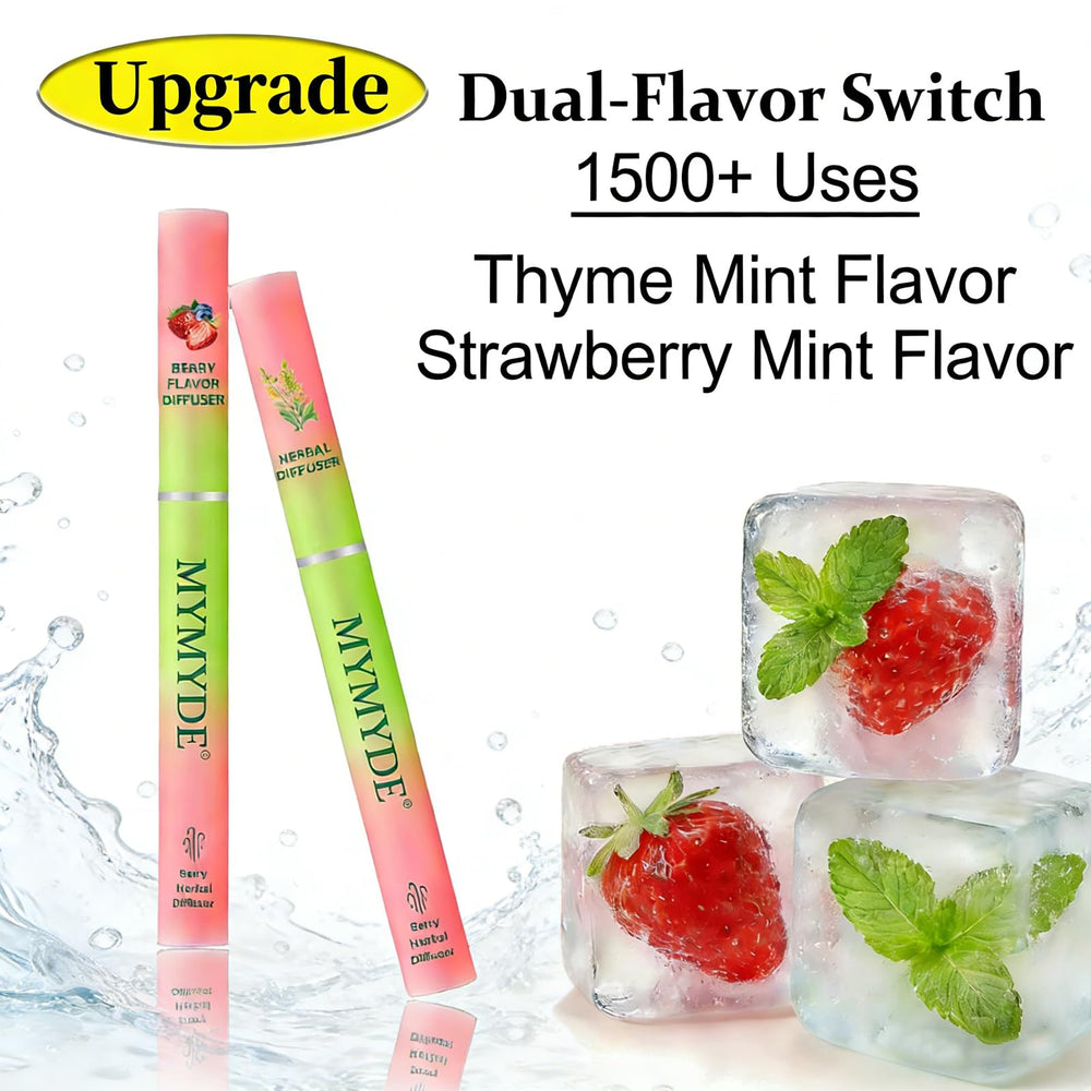 MYMYDE Mullein Diffuser Pen packaging highlighting double flavor for quick aromatherapy.