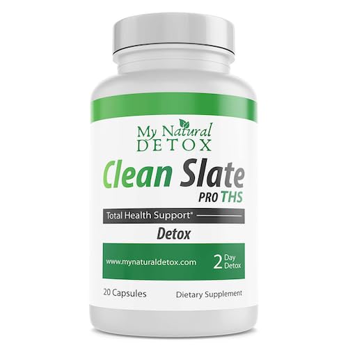 MyNaturalDetox Clean Slate Pro bottle showing the herbal detox capsules for a potential full-body cleanse