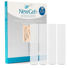 MyNewGel advanced silicone scar sheet on skin provides hydration and occlusion.