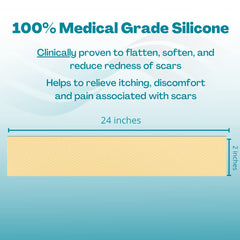 MyNewGel advanced silicone scar tape over a C-section area supports scar management possibilities.