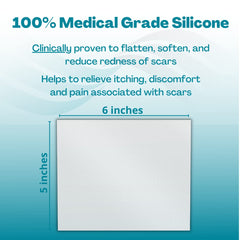 MyNewGel Advanced silicone tape can be cut to shape for precise scar coverage.