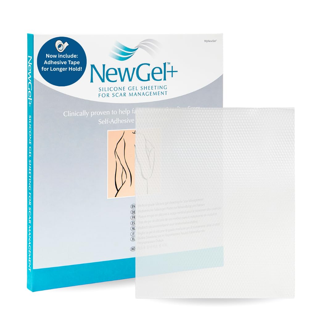 MyNewGel Advanced silicone tape conforms to an irregular scar for hydration and occlusion benefits.