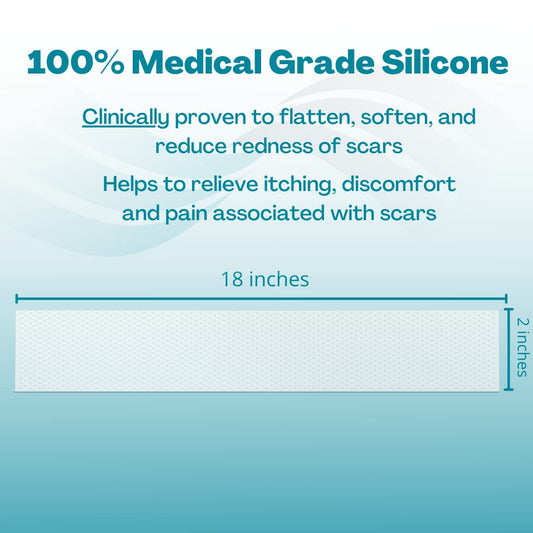 MyNewGel Advanced silicone tape for the C-section area offers discreet scar coverage.