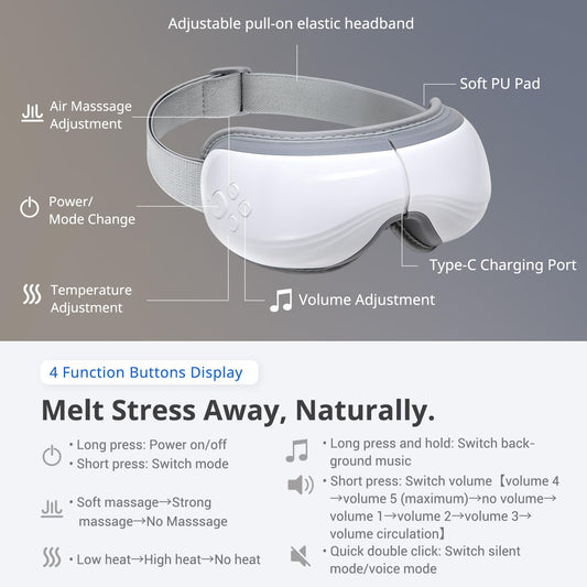 Mynt Eye Massager folding design for compact storage after use.