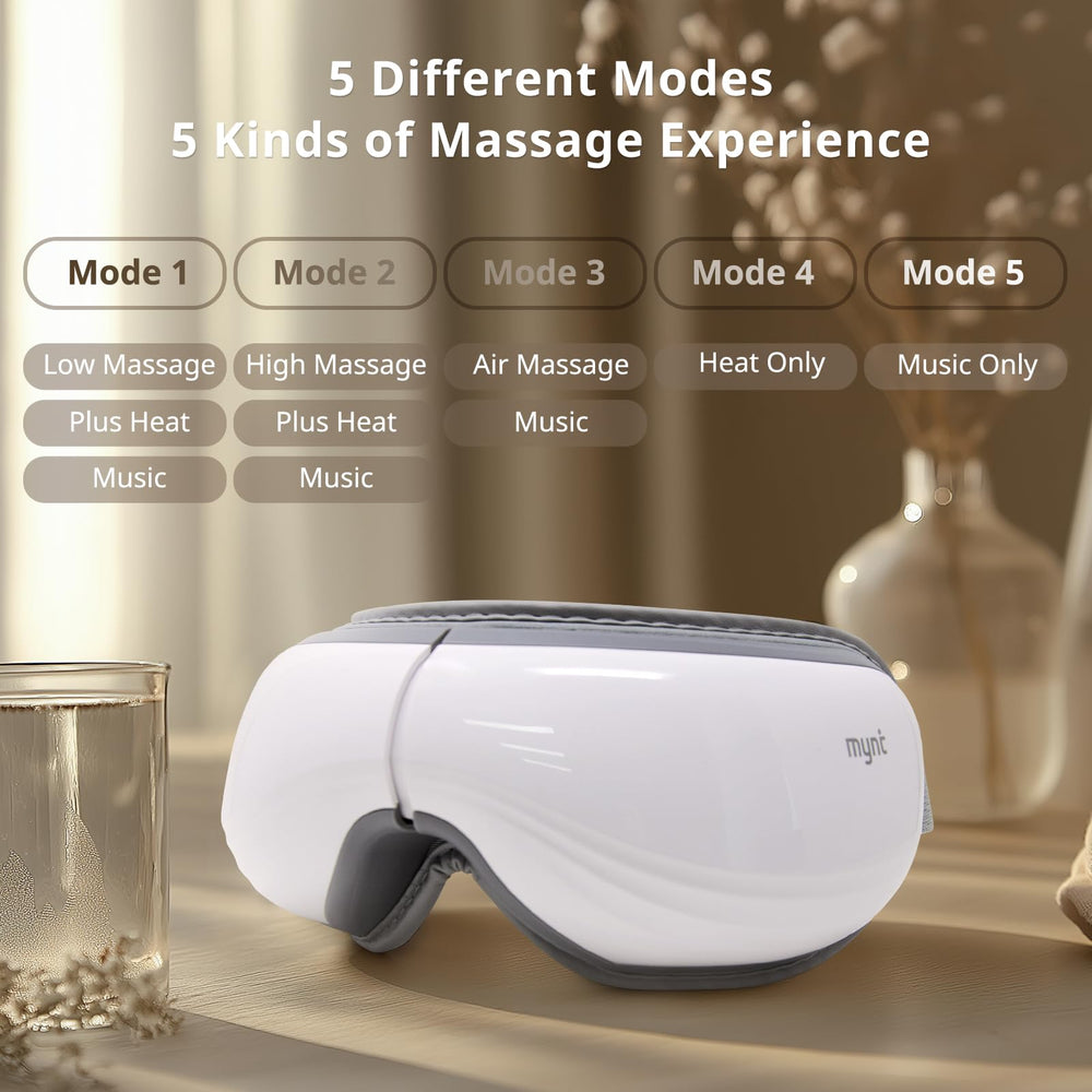 Mynt Eye Massager temple massage action targets tension points.