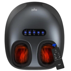 Mynt Shiatsu Foot Massager remote control view for easy adjustments