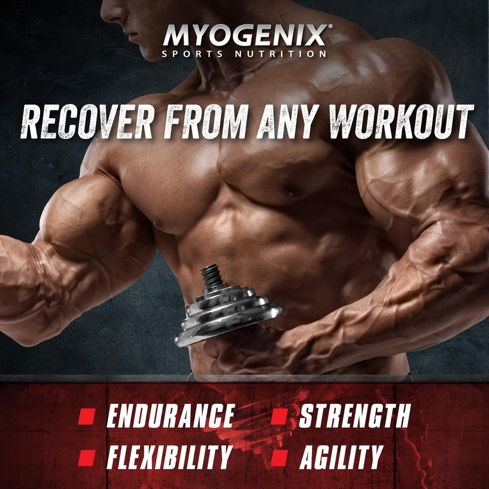 Myogenix Aftershock shake in glass ready after training session.