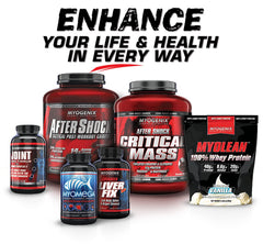 Myogenix Myolean post-workout scene with shake