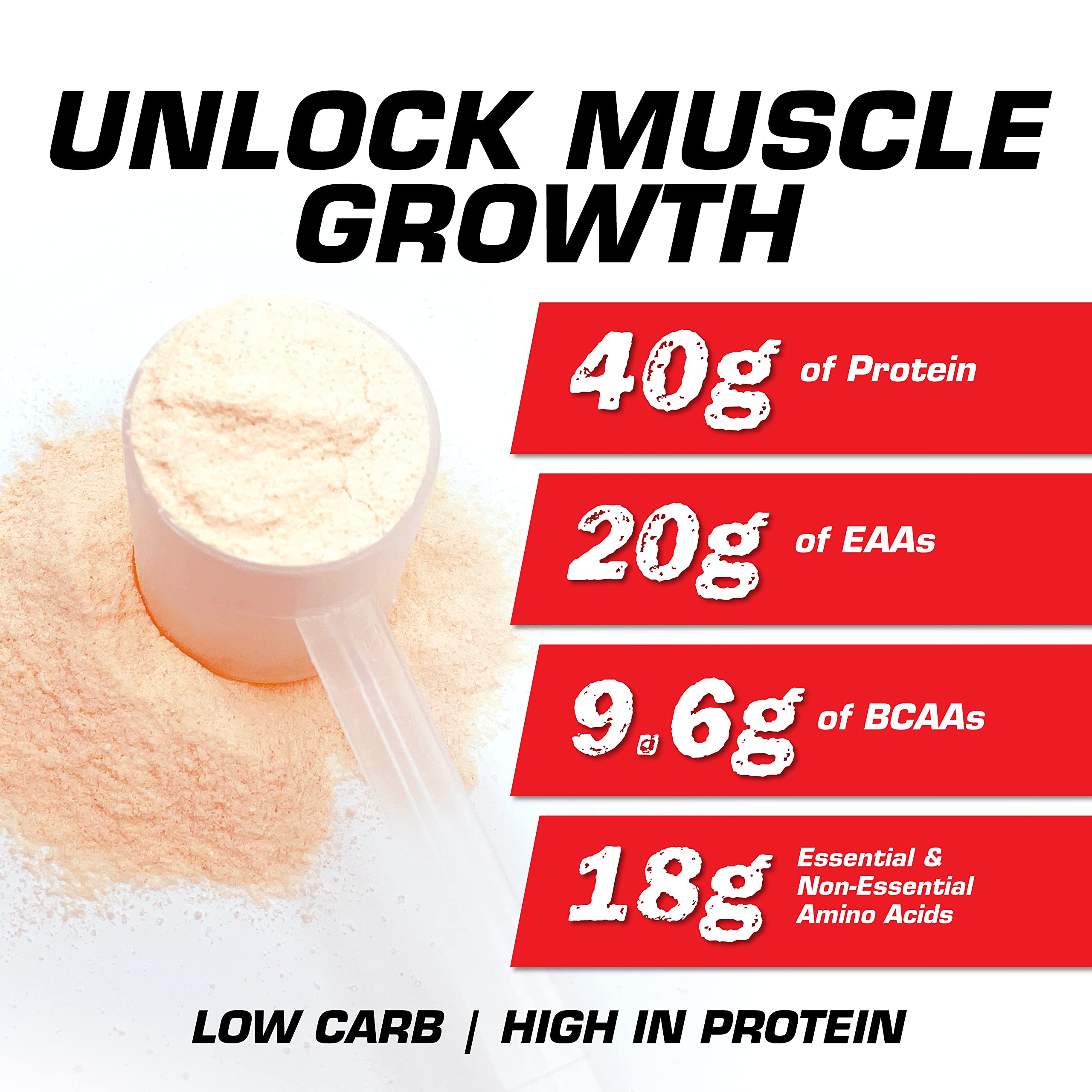 Myogenix Myolean strawberry powder scoop for quick smoothie mixes