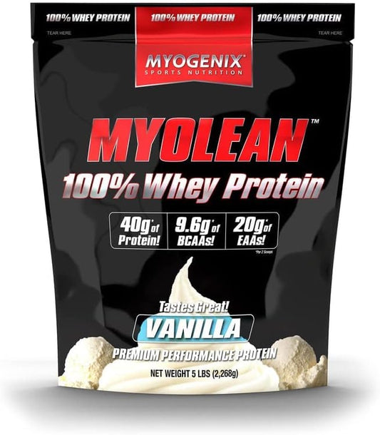 Myogenix Myolean vanilla tub for post-workout shakes