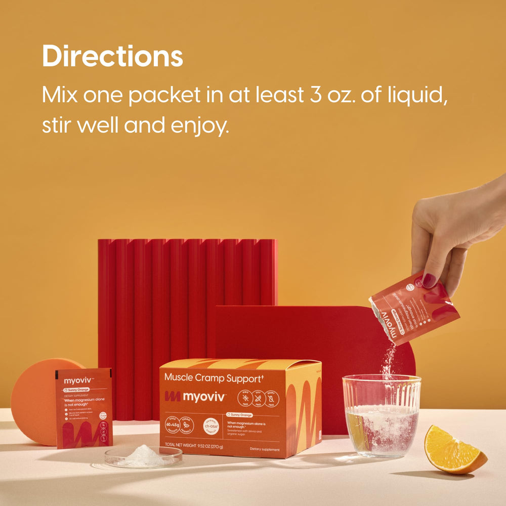 MYOVIV active use scene during exercise for cramps support.