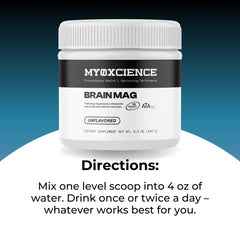 MYOXCIENCE Brain Mag container with 60 servings label.