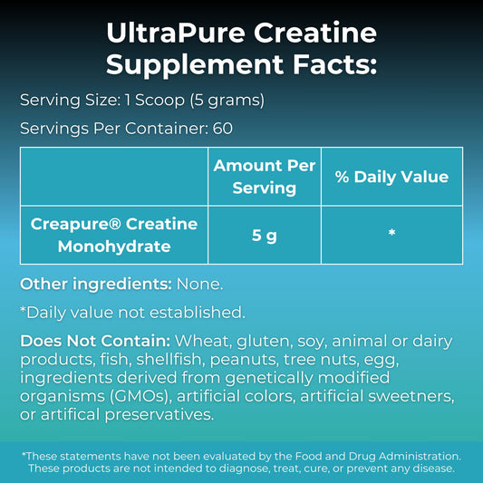 MYOXCIENCE Creapure Creatine Monohydrate scoop measuring a 5g serving for consistent energy.
