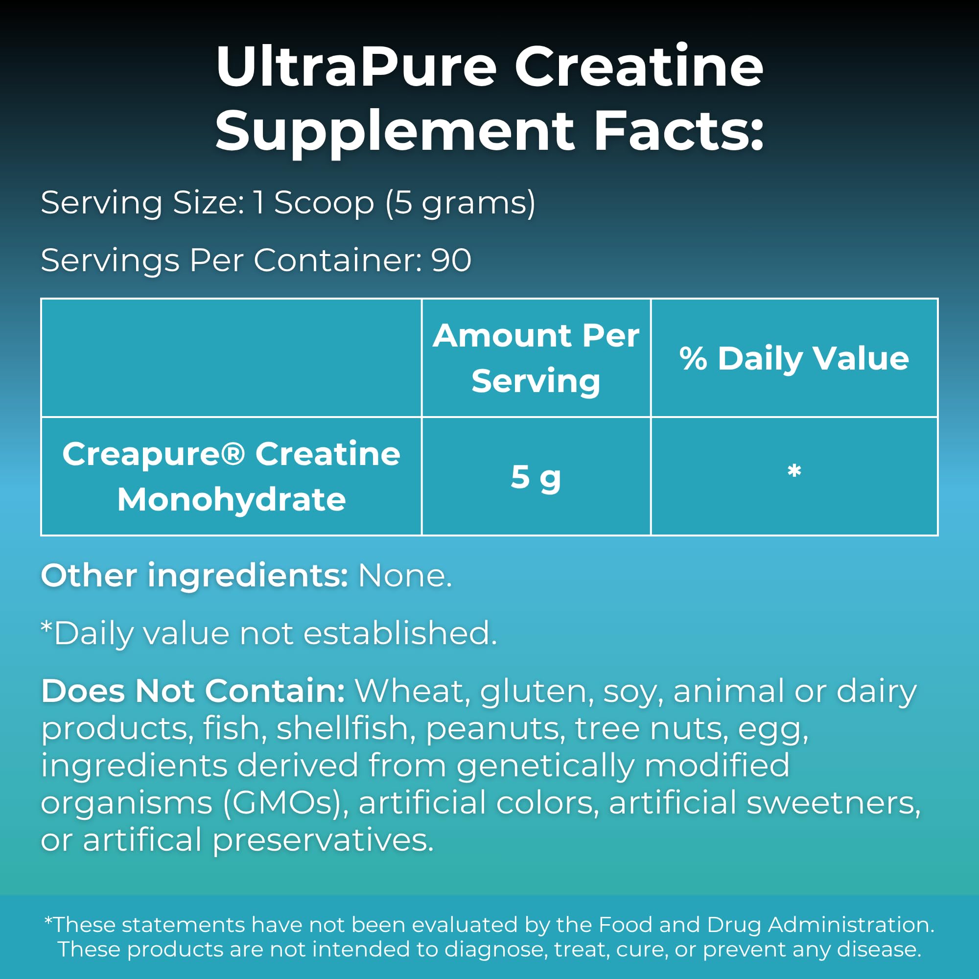 MYOXCIENCE Creapure Creatine scoop showing precise 5g serving