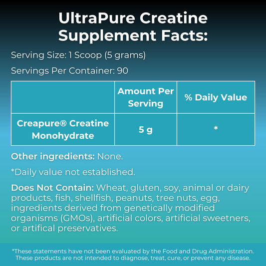 MYOXCIENCE Creapure Creatine scoop showing precise 5g serving