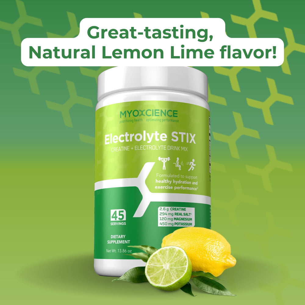 MYOXCIENCE Electrolyte STIX nutrition panel highlights key minerals