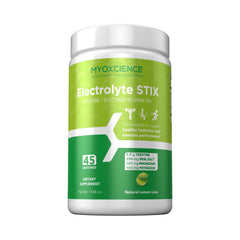 MYOXCIENCE Electrolyte STIX lemon lime poured for post-workout hydration