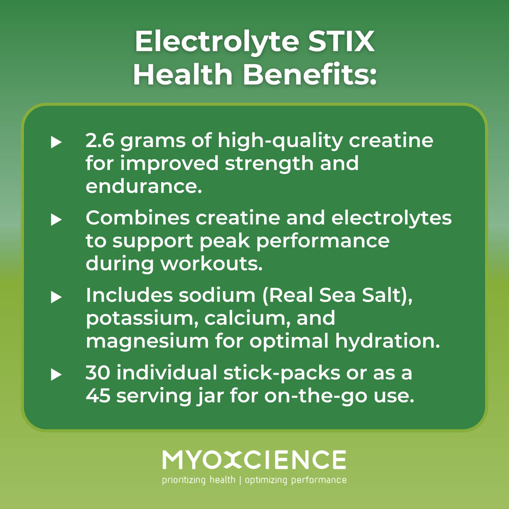 MYOXCIENCE Electrolyte STIX dissolving in water