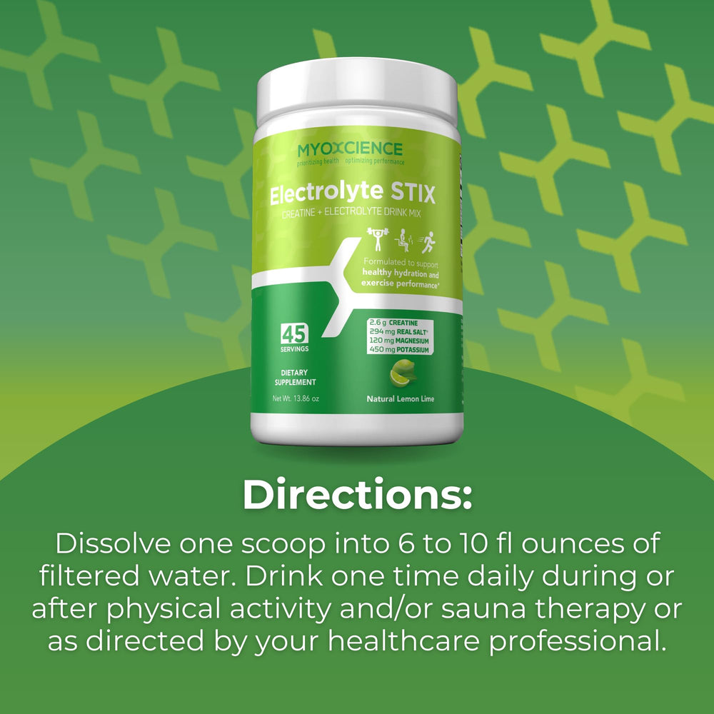 MYOXCIENCE Electrolyte STIX dissolves in clear water